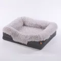 Warm Winter Dog Kennel With Square Fluff